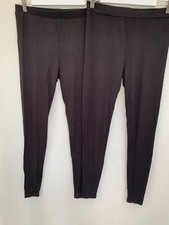 Essential Women's Black Leggings One Size 8/10 Viscose Blend