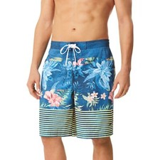 Speedo Men's Aloha Stripe E-Board Short Swimsuit, Size XL,  NWT