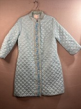 Vintage Sears "At Home Wear" Ladies Quilted Satin Robe - Size 14