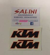 Adesivo Coppia scritta KTM arancio nera ( 2 pezzi ) - Sticker