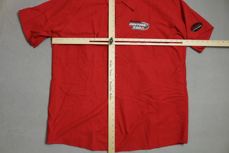 Vintage Honda Racing Dayton 2005 Button Up Shirt Mens XL Red Embroidered - Image 4 of 4