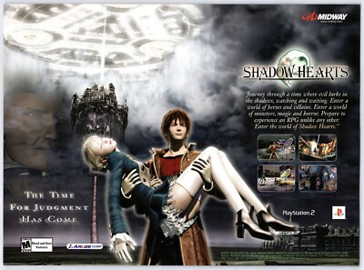 Vintage Print Ad 2001 Shadow Hearts PS2 Classic RPG Original Promo Poster Art
