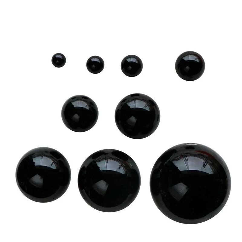 Black Round Glass Beads 1mm 1.5mm 2mm to 200mm Decorative Sphere Crystal Ball - Image 4 of 4