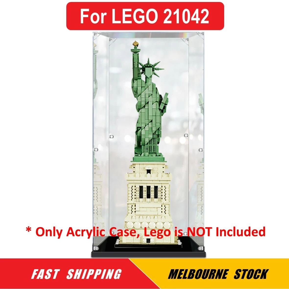 Lego statue of liberty display case sales