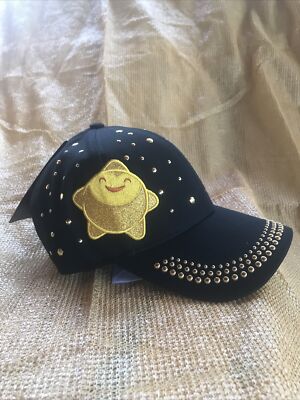 Disney Wish Star Black Gold Studded Baseball Hat 2023 Disney Parks Wish Star Studded Action Film Baseball Cap  main image 2