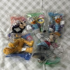 5 Vintage McDonalds House Of Mouse Plush Toys, Mickey Mouse Characters