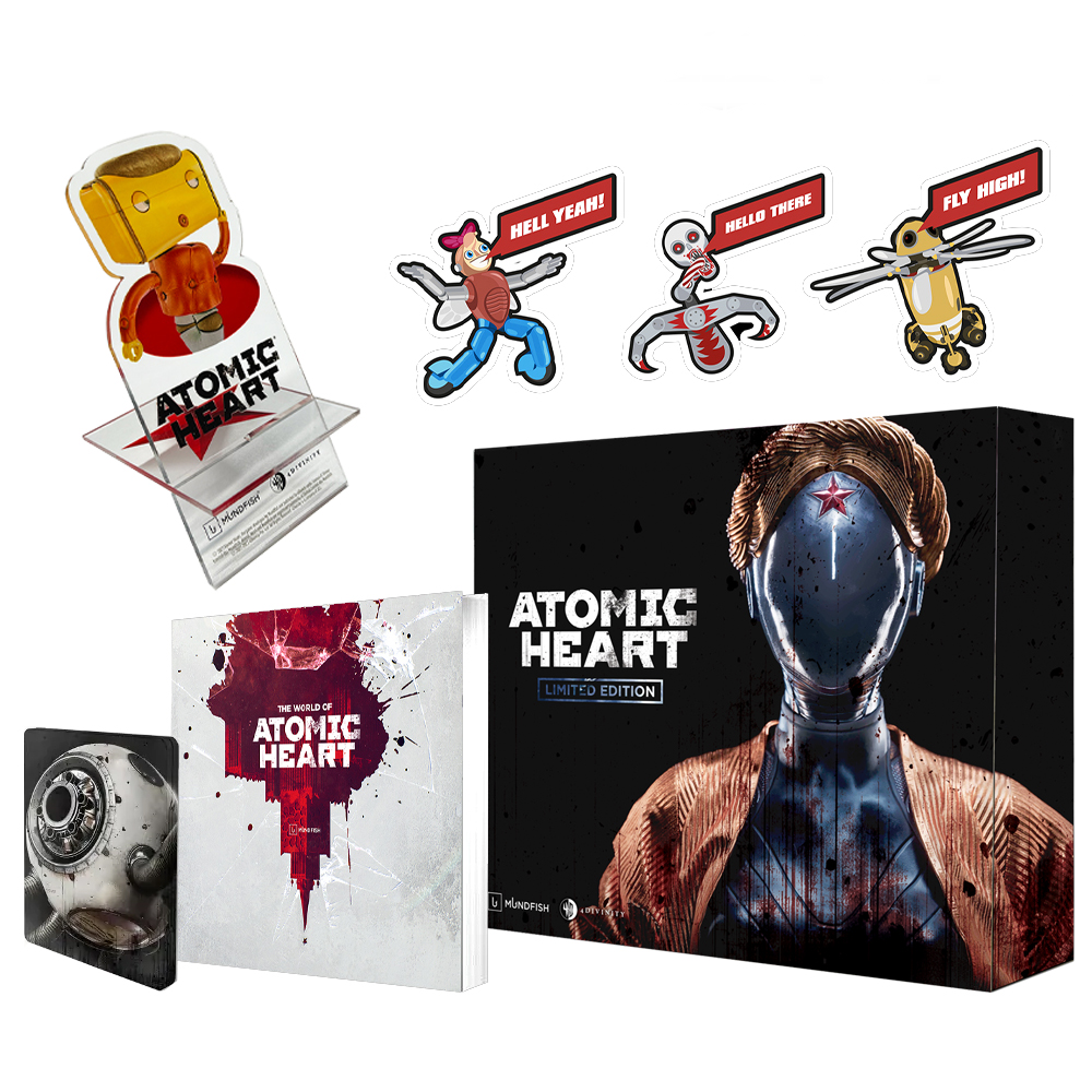 PS5 Atomic Heart Limited Edition Steelbook Artbook Stand Stickers 