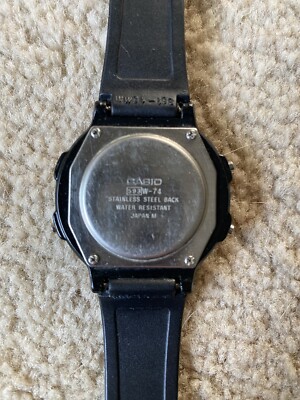 Casio Vintage 593 W-74 Watch With Stopwatch, Date, Alarm, Gold