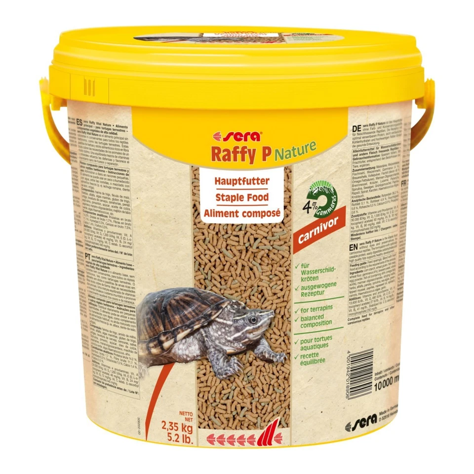 Sera Raffy P Nature 10l Schildkrötenfutter Sticks Wasserschildkröten Carnivor