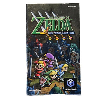 The Legend of Zelda Four Swords Adventures Spielanleitung GameCube Guter Zustand