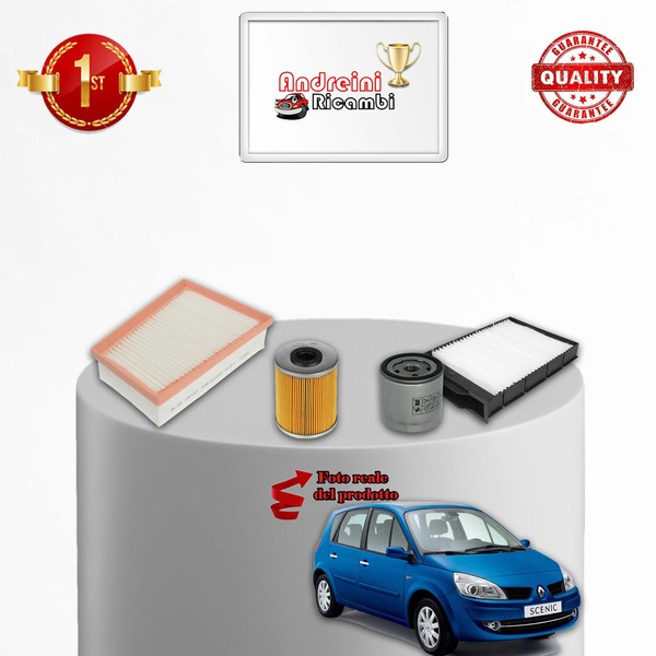 Set Service 4 Filter Renault Scenic Ii 1.9 Dci 85KW 116CV Von 2006->-image