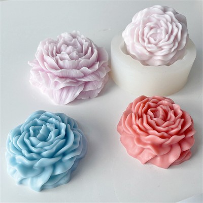 3D Blume Kerzenform Aromatherapy Kerze Seife Wachs Form Gießform Neu