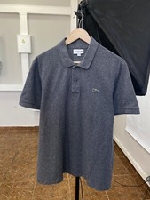 Vintage Lacoste Polo T-Shirt made in France retro rare size XL color gray