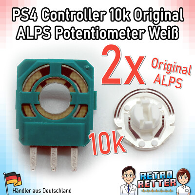 2x PS4 Analog Stick Poti Weiß Original ALPS 10k Controller Potentiometer