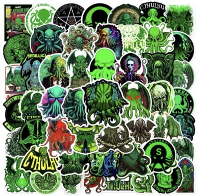 Cthulhu Sticker Style 50pk Mixed Cthulhu Cartoon Themed Stickers FREE SHIPPING