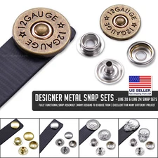 Line 20 & Line 24 Metal Snap Sets for Leather, Holsters, Sheaths, Pouches, ETC.