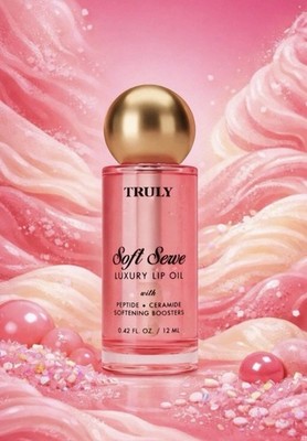 (2) Truly SOFT SERVE Luxury Lip Oil New/Sealed w/Peptide + Ceramide 0.42 Fl Oz 