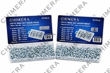 Chimera 300pc SAE & MM Zinc‑Plated Carbon Steel Wing Nut Assortment Set