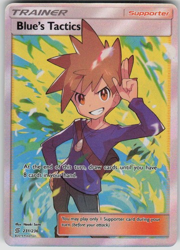 Pokemon Blue's Tactics (Full Art) 231/236 SM - Unified Minds Holofoil UR NM