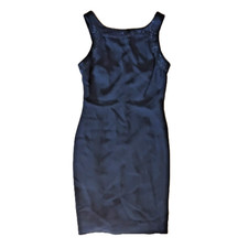 Ralph Lauren Womens 4 Black Knee Length Dress Beaded Trim Formal Event