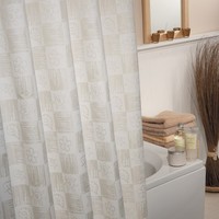Textil Duschvorhang Brausevorhang Vorhang Dusche Duschabtrennung Beige 180 X 200