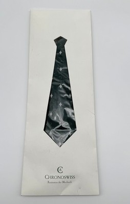 Chronoswiss Silk Tie with Watch Motif OVP Green