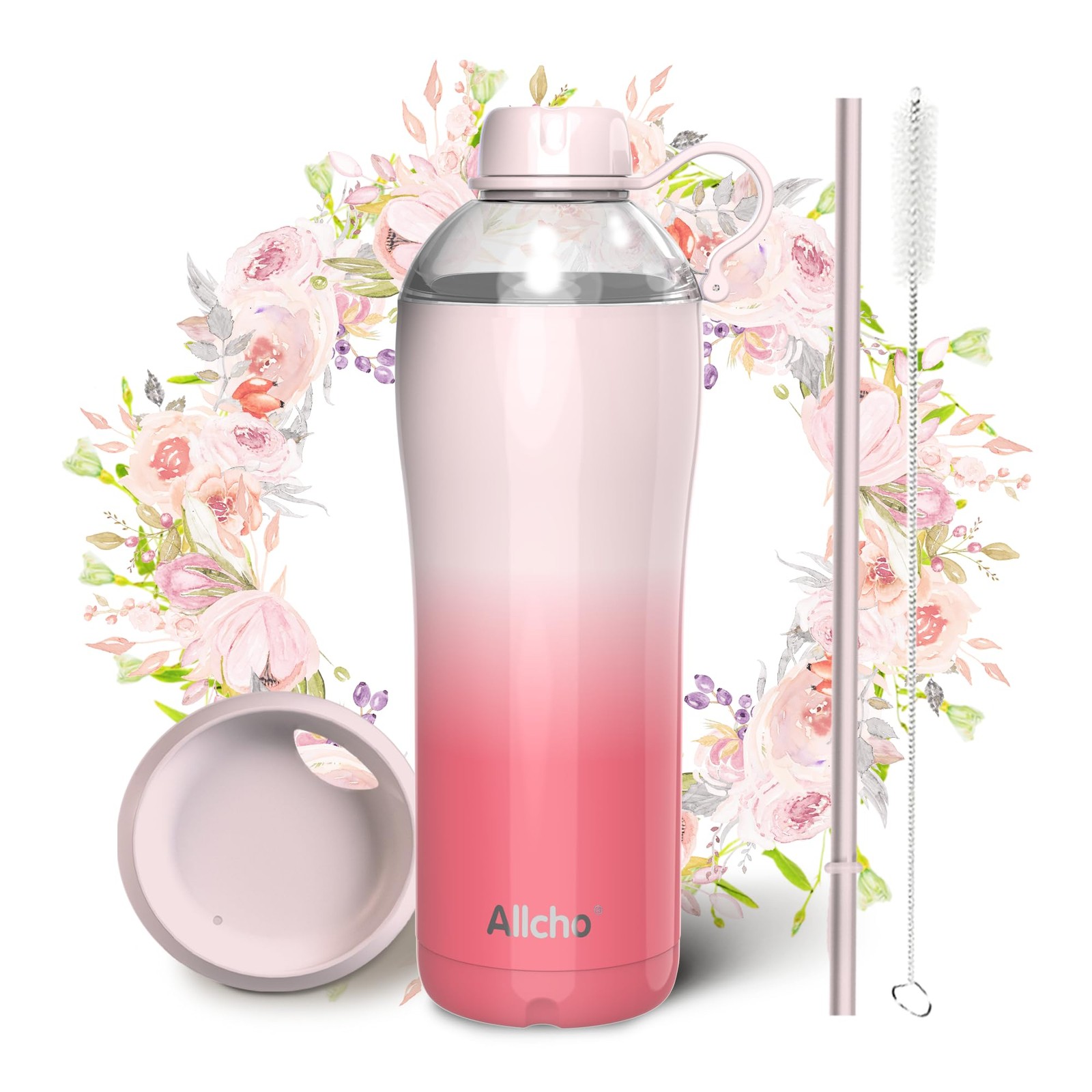 For Women, 24 Oz Stainless Steel Water Bottles, Double...