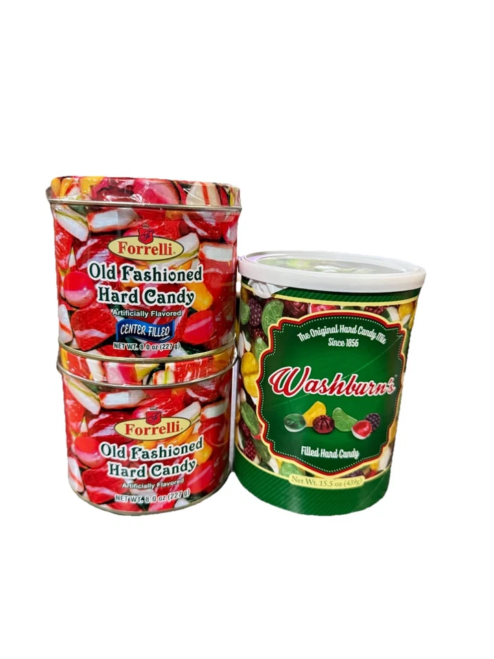 Forrelli Old Fashion Christmas Center Filled Hard Candy Mix 2 (8 Oz Cans) - Image 2 of 4