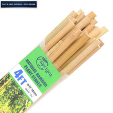Sprigra 30pcs Bamboo Stakes 4FT, 1/2" D Thicker Garden 4FT,Pack of 30