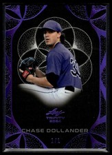 2024 Leaf Trinity #53 Chase Dollander Black Purple #/1 SN