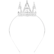 Crystal Tiara Headband, Crowns for Women, Princess Girls Tiaras, Silver