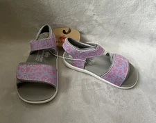 See Kai Run Basics Logan Sandals Shoes Toddler Girls Sz 7 Water Purple Leopard