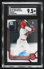 2022 Bowman Chrome Prospect Auto Jonathan Mejia #CPA-JM SGC 9.5 Mint+ Auto 1j7t