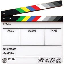 Birns  Sawyer 11" Professional Acrylic Production Slate with Color Clapper