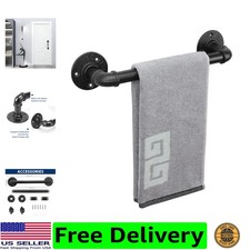 Industrial Pipe Towel Bar, Heavy Duty Bathroom Hardware Towel Holder Accessor...