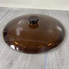 Vintage Anchor Hocking Amber Brown 9" Casserole 2 Quart Round Lid Replacement 62