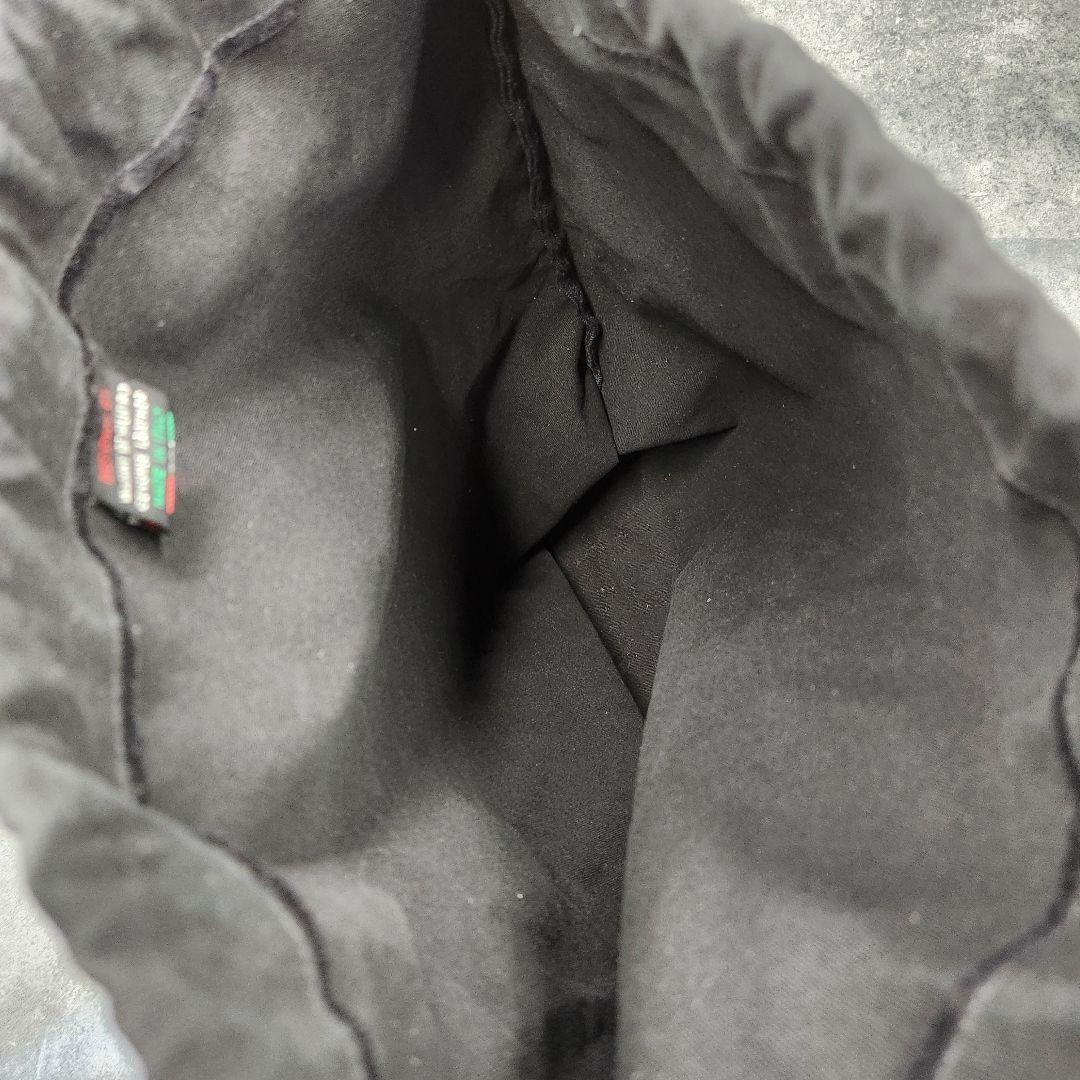 IL BISONTE Drawstring Backpack Canvas Leather Bla… - image 8