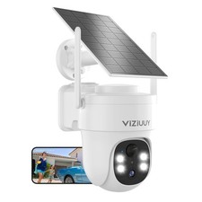3MP Solar Security Camera with 360  Night Vision  2-Way Audio - Waterproof