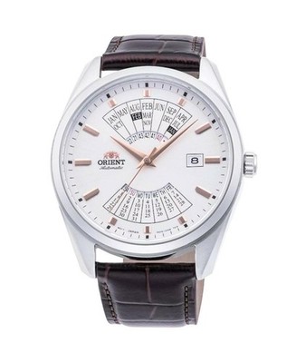 ORIENT Men Analog Automatic Casual Watch Classic Dress Silver Dial Waterproof Ro