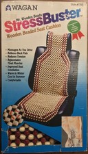 Wagan Mr. Wooden Beads Stress Buster Vintage Massaging Seat Cover