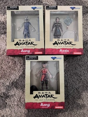 Lot of (3) Diamond Select Avatar The Last Airbender Action Figures w/ Blue Aang