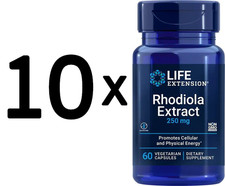 10 x Life Extension Rhodiola Extract, 250mg - 60 vcaps (299,98 EUR/kg)