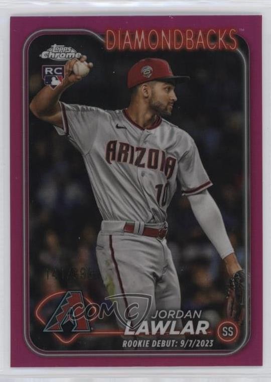 2024 Topps Chrome Update Debut Magenta Refractor /399 Jordan Lawlar Rookie RC
