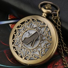 Creative Hollow High Heel Case Quartz Pocket Watch with Necklace Chain for Lady