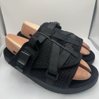 Visvim FREE INTERNATIONAL LABORATORY CUBISM Mens Black Sandals Slides Size 13/14