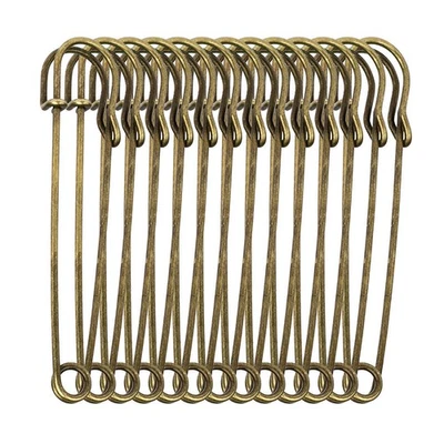 30Pcs Safety Pins Large Electroplating Pins Heavy Duty Stainless Steel Needles - Image 1 of 4