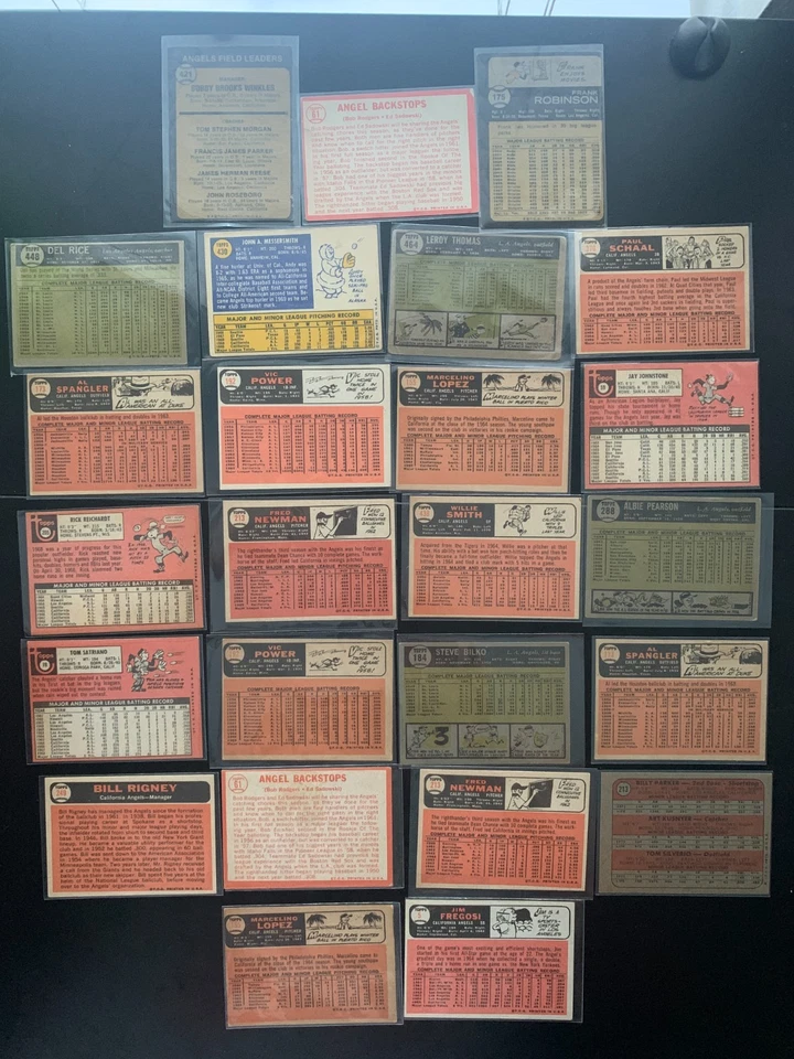 Topps-Mixed-CALIFORNIA/LA ANGELS-Fregosi-Robinson-Johnstone-Rice-VINTAGE MLB - Image 2 of 2