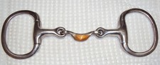 KORSTEEL Quarter Moon Lozenge Snaffle Bit - Copper/SS - 5" - GREAT