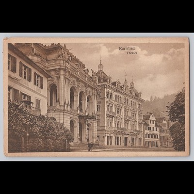 Postcard Karlovy Vary Theater Czech Republic Architecture