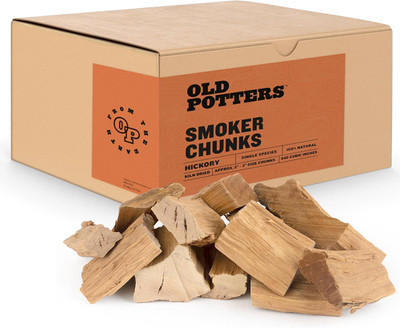 Smoker Wood Chunks 13-16 Lbs, 2X3 Inches, Hickory, 790 Cu In.